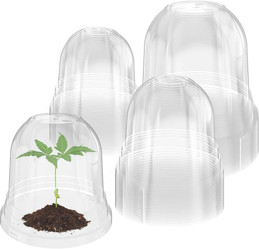 36 Packs 5/4/3.5 Inch Clear Plant Pot Humidity Domes, Transparent Seedling Domes Compatible with 5/4/3.5 Inch Reinforced Nursery Pots