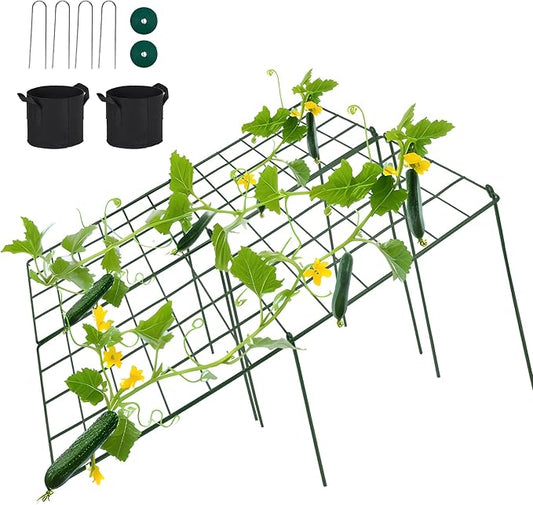 Cucumber Trellis for Raised Bed, 48" L x 32" W Garden Trellis for Climbing Plants Outdoor with Support Structures, A Frame Trellis for Climbing Vegetables Peas, Vine, Bean