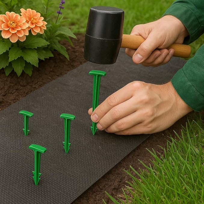 4-Inch Biodegradable Stakes, Pack of 500 - Superior Holding Power Stakes, Sod Staples for Weed Fabric, Eco-Friendly Garden Support Pegs & Fabric Pins, Netting,Turf, Landscaping and Gardening