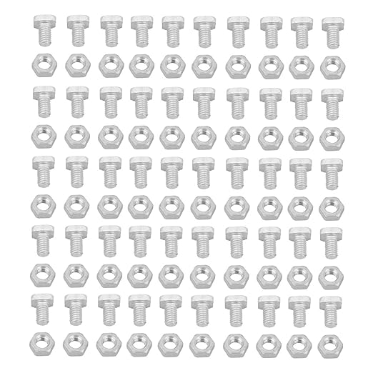 Zerodis 50pcs M6X12 Aluminium Greenhouse Bolts+Nuts Accessory Set for Greenhouse Assembly and Maintenance