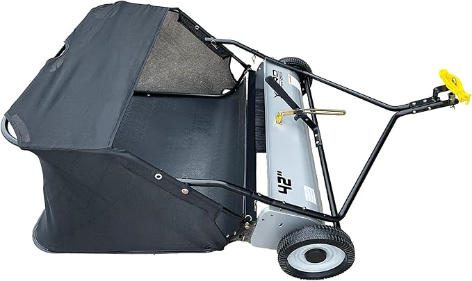 42-Inch Tow-Behind Lawn Sweeper, 10" Nylon Brushes, Universal Tractor/ATV Hitch, Never-Flat Wheels, Adjustable Height, 1-Year Warranty, Ideal for Leaves, Grass & Debris
