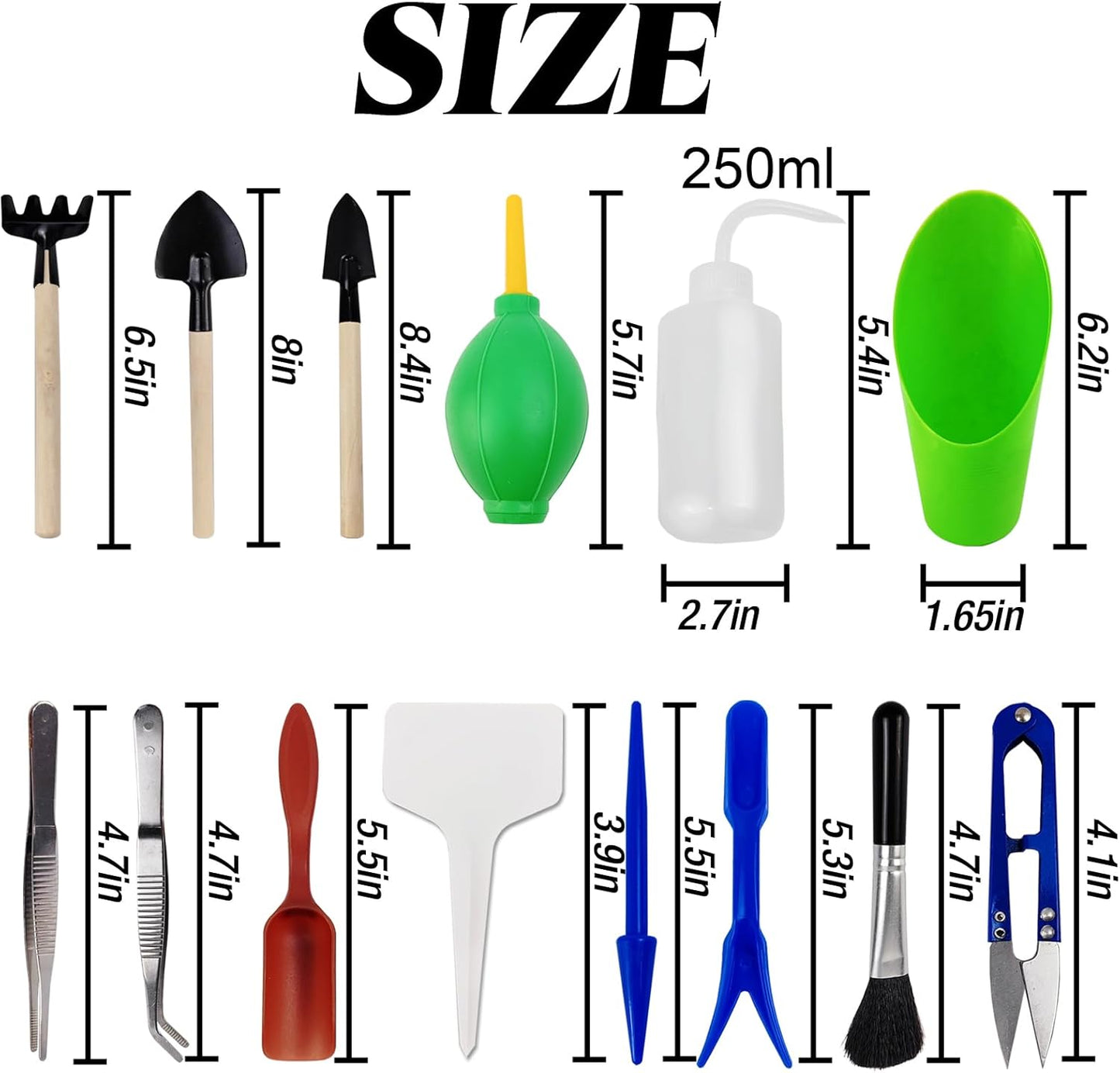 GXXMEI 20PCS/Set Succulent Tools Set, Mini Garden Tool Set, Transplanting Tools Set, Succulent Care Kit for Succulent Miniature Gardening Plant