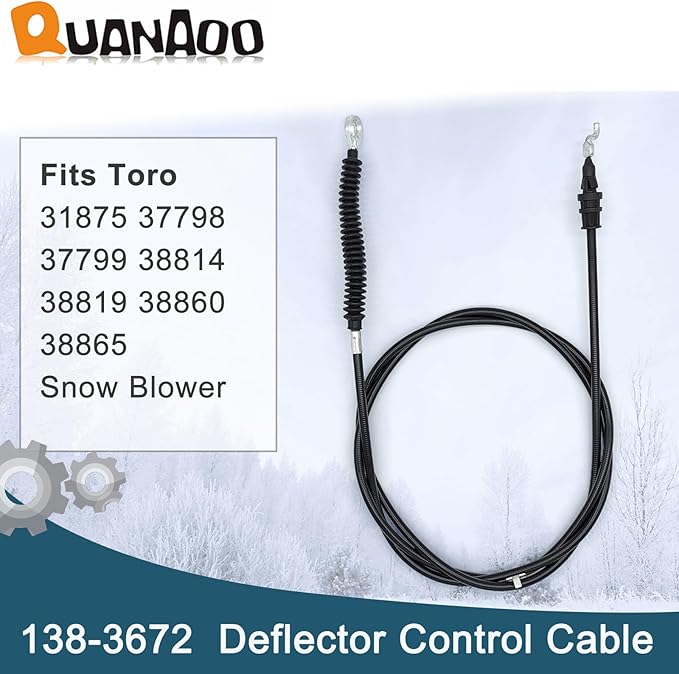 Deflector Control Cable 138-3672 for Toro 31875 37798 37799 38814 38819 Snow Thrower