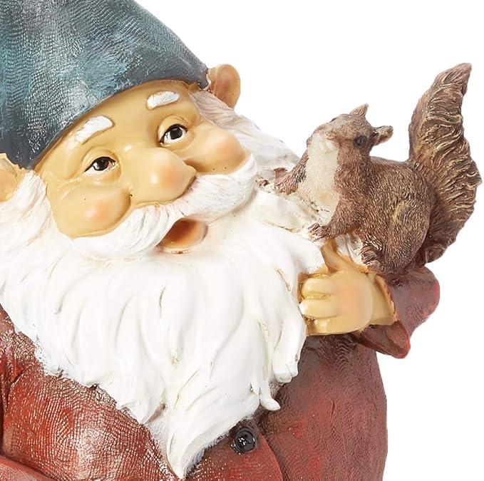 Design Toscano Garden Gnome Statue - Digger The Gnome - Outdoor Garden Gnomes - Funny Lawn Gnome Statues