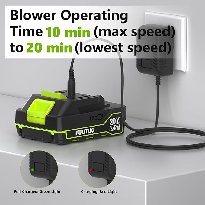 Leaf Blower Cordless, 20V Electric Leaf Blower Cordless with Battery and Charger- 150MPH 3 Speeds 17000RPM Lightweight Battery Leaf Blowers for Lawn Care, Patio Yard Car Leaves and Grass