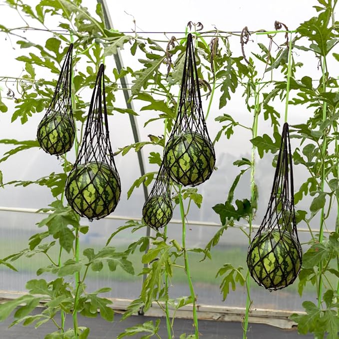 Belit 5-Pack Melon Hammock net Bag to Prevent Falling,Perfect for Growing Cantaloupe Pumpkin Watermelon in Vertical Garden Black