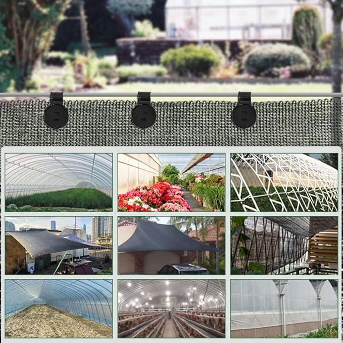 Shade Cloth Heavy Duty Lock Grip, 2023 New Shade Cloth Fix Plastic Clamp, Premium Tarp Clips Fence Fabric Clips for Greenhouse Outdoor Garden Netting, Anti Bird Netting, Sun Shade Net (50 Pcs)