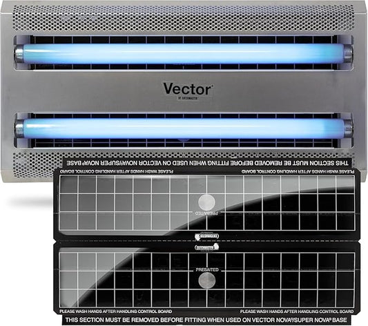 Catchmaster Vector 30, UV Light Fly Traps Indoor for Home, Electric Gnat Traps for House Indoor, Shatterproof Bulbs UV Lamp Fly, Insect & Mosquito Killer, Silent Bug Light for Kitchen, Shed, Garage