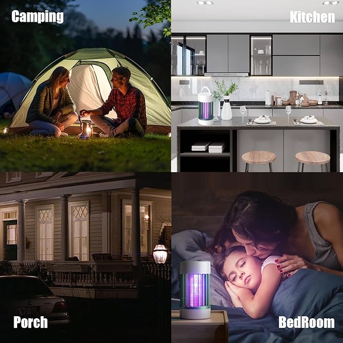 Mosquito Killer Lamp,Indoor Portable UV Bug Zapper Insect Trap for Indoor/Outdoor,USB-Powered with Grid for Camping,Patio,Home
