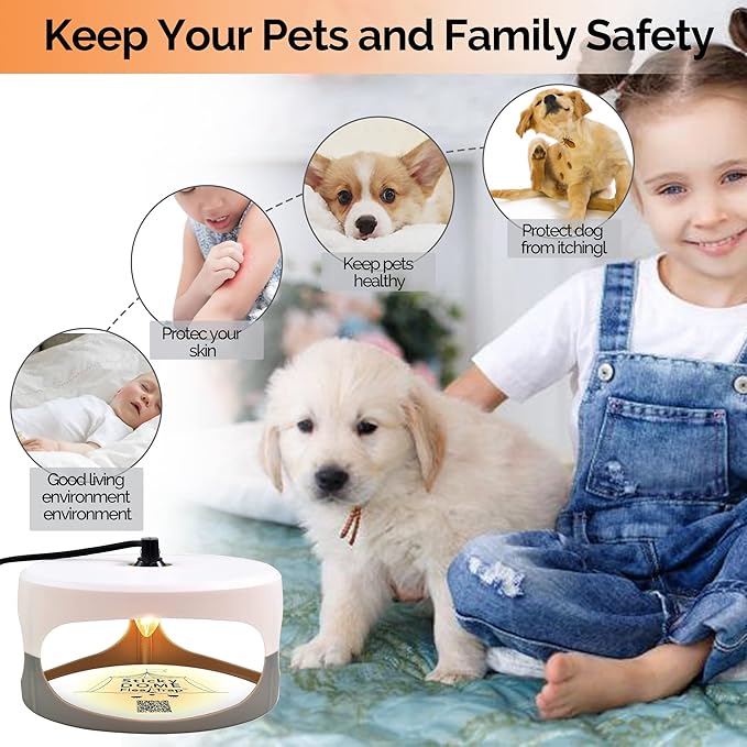 ASPECTEK Sticky Dome Flea Trap, Odorless Glue Trap with 2 Sticky Discs, Effective Bed Bug Killer and Flea and Tick Treatment, Indoor Insect Trap for Bugs, 2 Packs in White and Light Gray