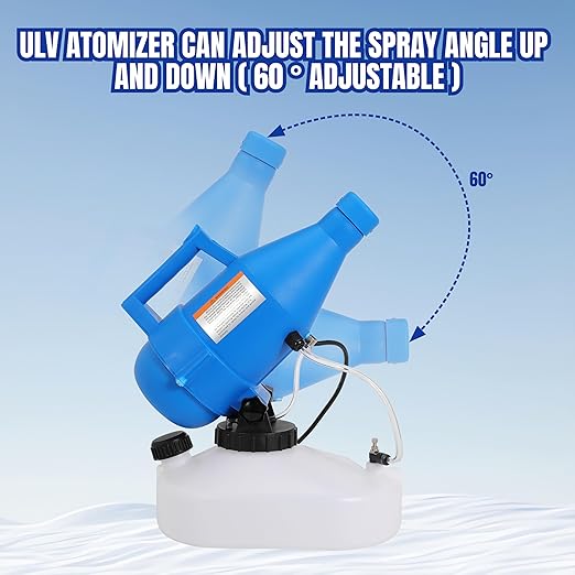 4.5L (1.2 Gallon) Electric ULV Cold Fogger Machine Portable Sprayer 30ft Spraying Distance 16.4ft Power Cord for Home, Hotel, Garden, Lawn, School, Church, Indoor and Outdoor Use (4.5L-1Pack)