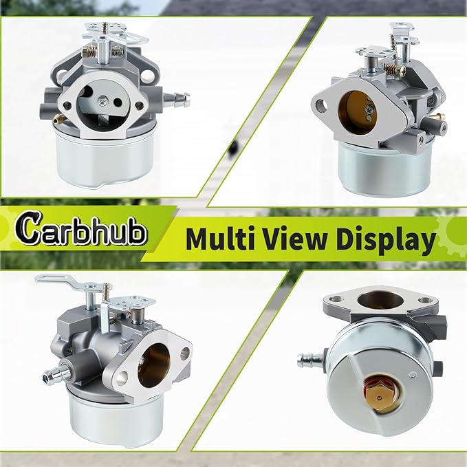 Carbhub 640052 Carburetor for Tecumseh HMSK80 HMSK90 HMSK100 LH318SA LH358SA Snow Blower Thrower 8HP 9HP 10HP Engine Tecumseh 640054 640349 Carburetor with Primer Bulb - 640052 Carburetor