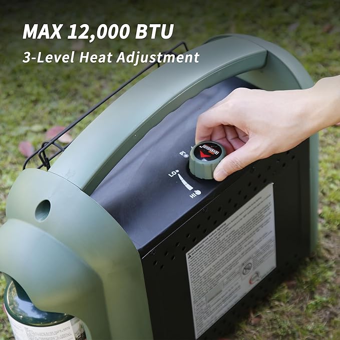THE BOSS 12,000 BTU Propane Heater Indoor Outdoor Portable Heater Camping Propane Space Heater Outdoor