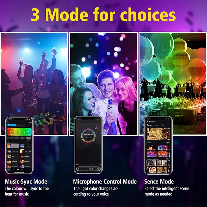 T-SUN RGB Flood Lights Outdoor, 1000W Equivalent Color Changing Landscape LED Light with APP & WiFi & Remote Control, Waterproof Floodlight with 16 Million Colors, Timing, Music Sync (100W-2Pack)