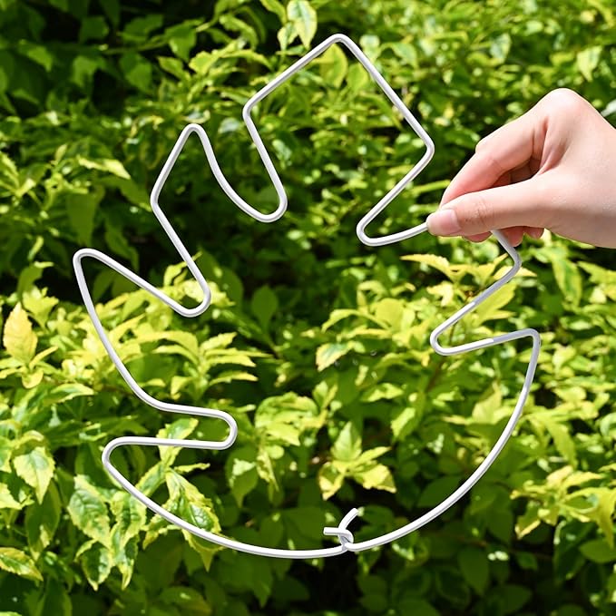 5PCS Monstera Plant Stem Support White - 11x9.4 inches, Durable Adjustable Leaf Supports for Indoor Plants, Fishbone Cactus Stake Holder for Garden Stability