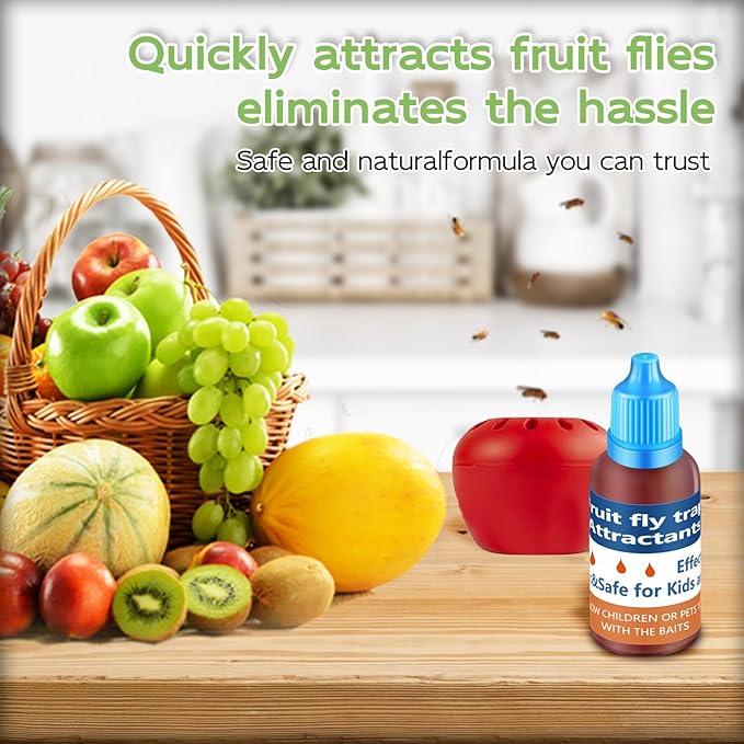 Fruit Fly Trap Refill Liquid Only, 2026 Upgrade Traps for Indoors, Efficient Gnat Killer Indoor, Fruit Bait Home, Kitchen (12, Blue)