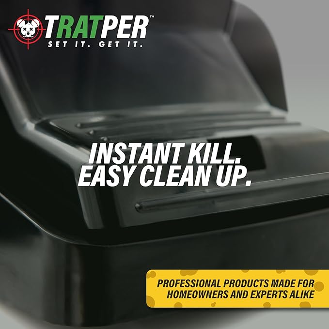 Rat and Chipmunk Traps. Prevents Accidental Triggering with Dual Tunneled Design. Covered Snap Traps for Humane Kill, Reusable, Pest Control for Rats, Indoor & Outdoor Use. 4 Pack