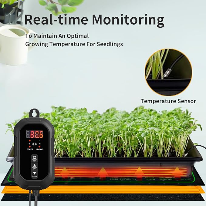 Digital Thermostat Controller 40-108℉ 8.3A 1000W,Thermostat Controller for Seed Germination, Reptiles and Brewing Breeding Incubation Greenhouse (Thermostat)