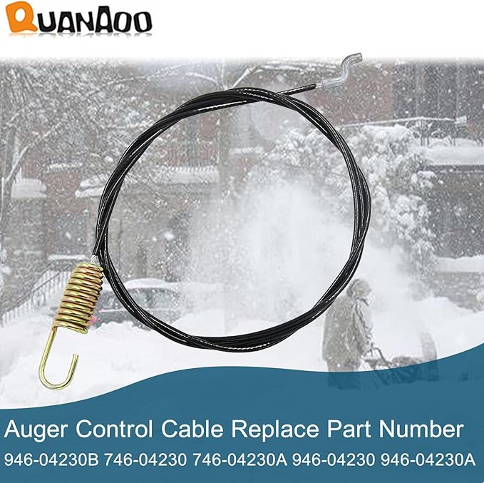 Auger Control Cable 946-04230B for Cub Cadet Craftsman Troy-Bilt MTD Yard-Man Snow Blowers Replace 746-04230 746-04230A 946-04230 946-04230A Auger Clutch Cable
