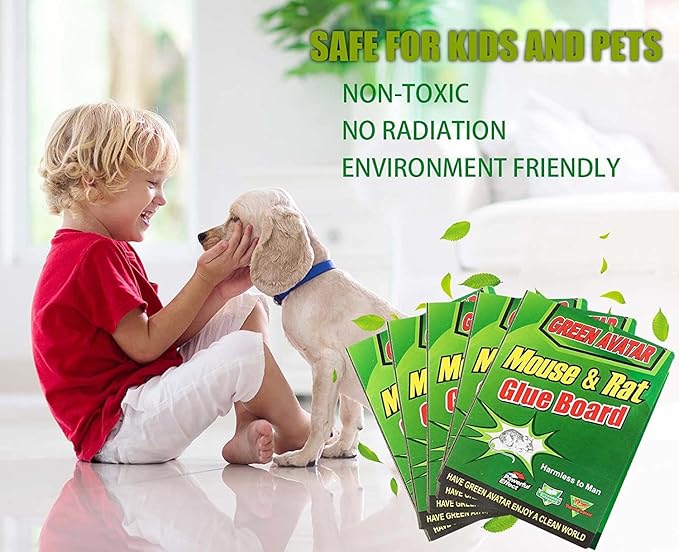 Ezoon 12 Pack Large Mouse Glue Traps with Enhanced Stickiness, Rat Snake Sticky Pad Board for House Indoor Outdoor, Easy to Set, Extra Large (8.3" x 12")