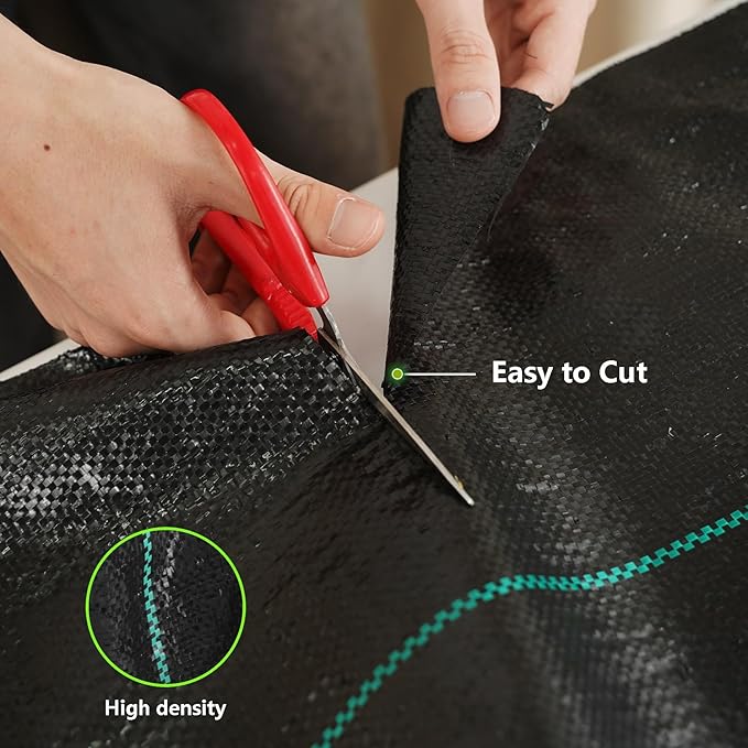 6ft×100ft Garden Weed Barrier Fabric Heavy Duty Landscape Fabric with Superior Permeability Easy Set up Weed Control Ground Cloth