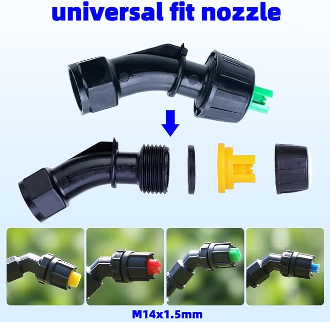 110°Flat Fan Spray Nozzles, 7PCS 0.1–0.6mm Sprayer Nozzle Tips, for the Replacement Boom Pump Sprayer Knapsack, Garden & Agricultural Tank Spraying Equipment