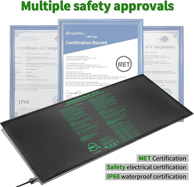 Seedling Heat Mat 48" x 20"in,Waterproof Heat Mats for Seed Starting,Plant Heating Mat for Seed Germination,Hydroponic Plant,Reptile Indoor