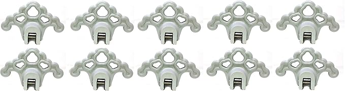 Plastic Roof Ice Guard Snow Guard Snow Stops for Standing Seam Metal Roofing - Multi-Color/Multi-Pack Listing (10, Light Grey)