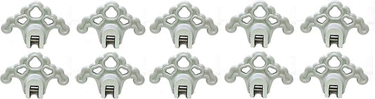 Plastic Roof Ice Guard Snow Guard Snow Stops for Standing Seam Metal Roofing - Multi-Color/Multi-Pack Listing (10, Light Grey)