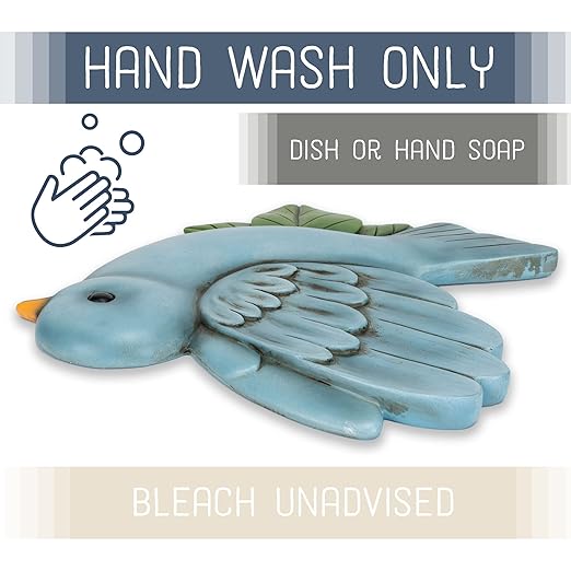 NAT & Jules Animal Character Shaped Dimensional Indoor Outdoor 11 inch Cast Resin Decorative Garden Stepping Stone, Patio, Walkway Sculpture Yard Art, Colorful Bluebird