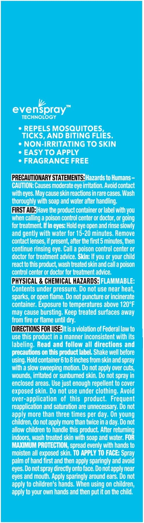 OFF! Insect Repellent Aerosol for Adults & Kids, Fragrance-Free Bug Spray for Everyday Protection from Mosquitoes and Ticks, 5 oz