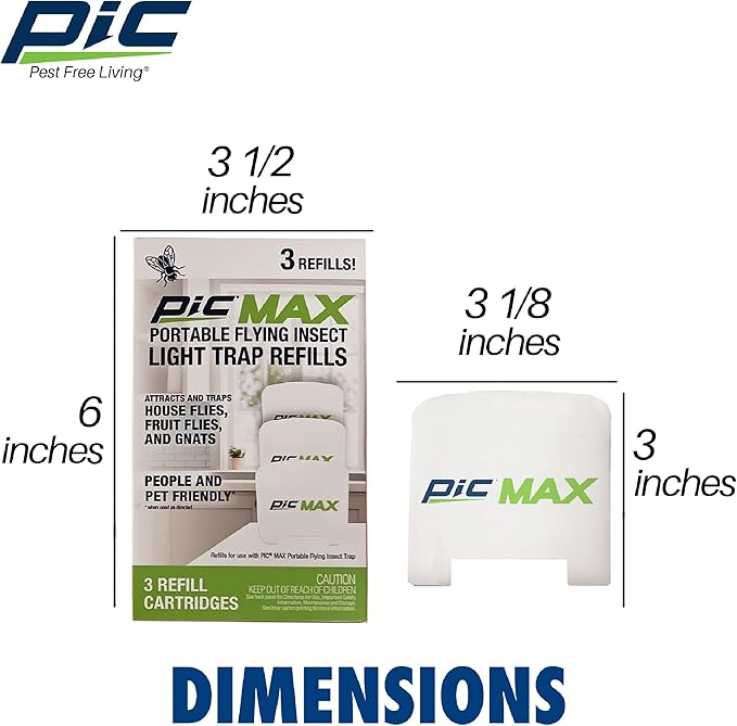 PIC Flying Insect Dual Portable Plug in Trap Parent (3 Refill Cartridges)