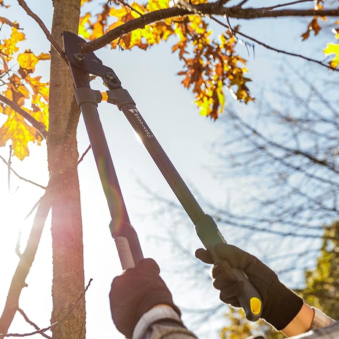 Woodland Tools Heavy Duty Lopper – 28 Inch Lever-Action Branch Cutter with Bypass Blade and Non Slip Grip – Manual Tree Limb Cutter for Thick Branches and Tough Yard Work