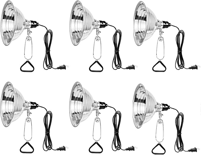 Simple Deluxe GP-093 6-Pack Clamp Lamp Light with 8.5 Inch Aluminum Reflector up to 150 Watt E26 (no Bulb Included), 6 Feet Cord