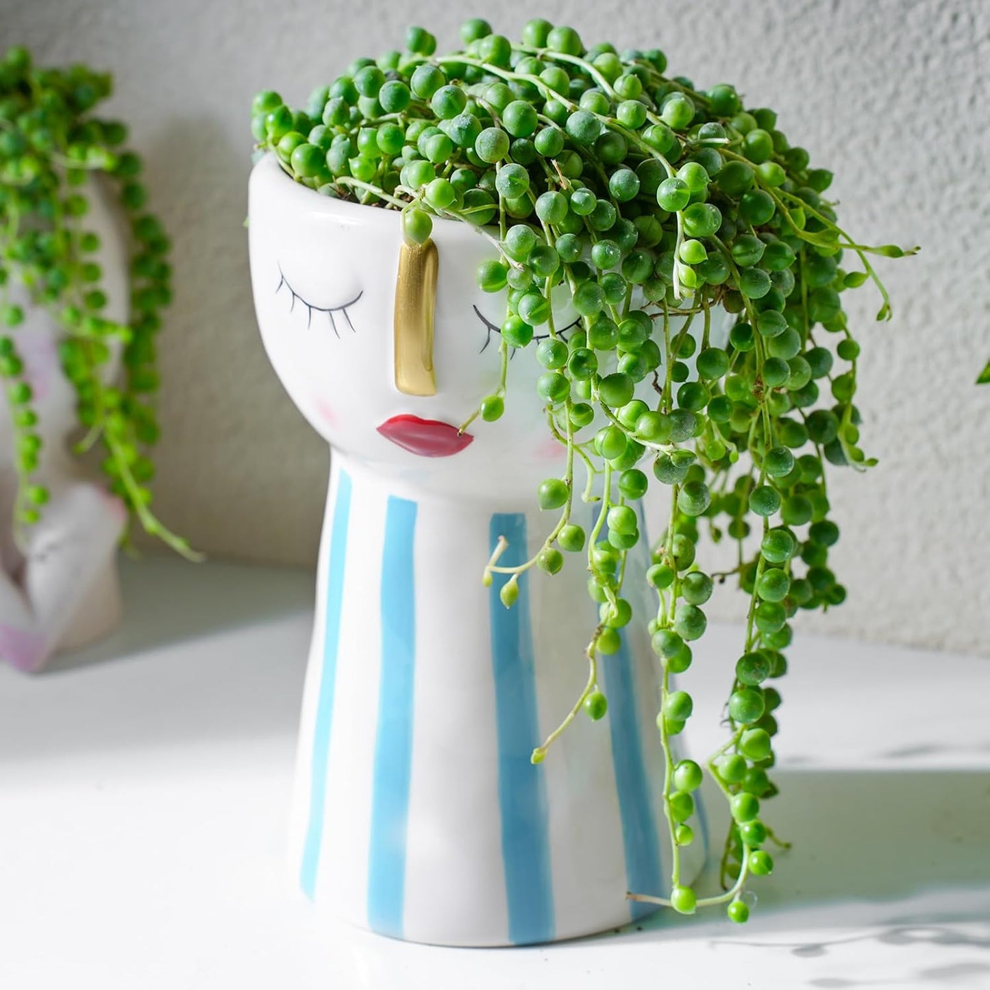 String of Pearls (4-inch), Succulents Plants Live, Succulent Plants Fully Rooted in Pots with Soil, Easy-Care House Plant for DIY, Home Office Decor, Wedding Party Favor