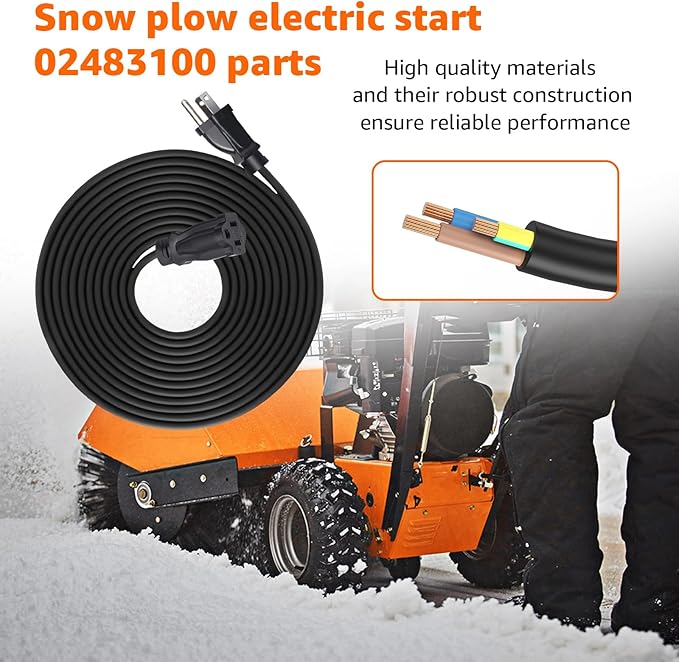 02483100 Snow Blower Power Cord, Compatible With Ariens Snowblower MTD 629-0071, 929-0071, 929-0071B, SS322 SS522 SS522C