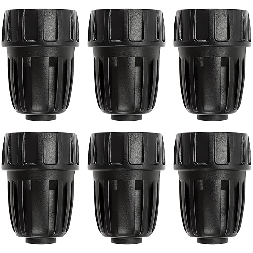Universal 3/4 Inch Female Pipe Thread to 1/2 Inch Drip Irrigation Tubing Adapter, 6 Pack 1/2 In. Barbed Drip Line x 3/4 In. Faucet PVC Adapter Connect 3/4" FHT Garden Faucet Hose Bibb