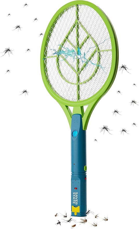 SWAT IT! Bug Zapper Rechargeable Bug Zapper Racket, 4000 Volt, USB Charging Cable, 2 Pack (Large)