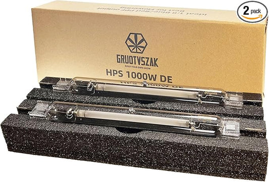 2150umol HPS 1000W DE Grow Light Bulb High Pressure Sodium Double Ended Flowering 2 Pack