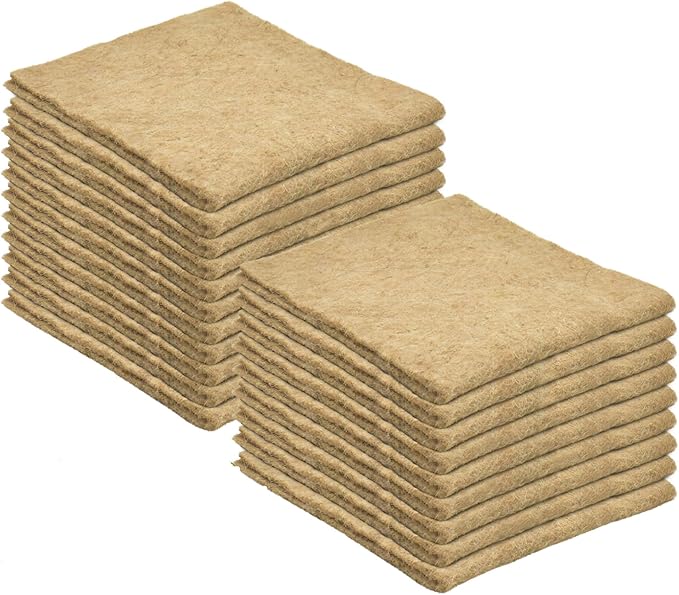 Halatool 20PCS Jute Plant Hemp Fiber Grow Mat for Microgreens 10" X 20" Hydroponic Grow Pads Sprouting Kit for 1020 Growing Trays Indoor Wheatgrass Sprouts Organic Production