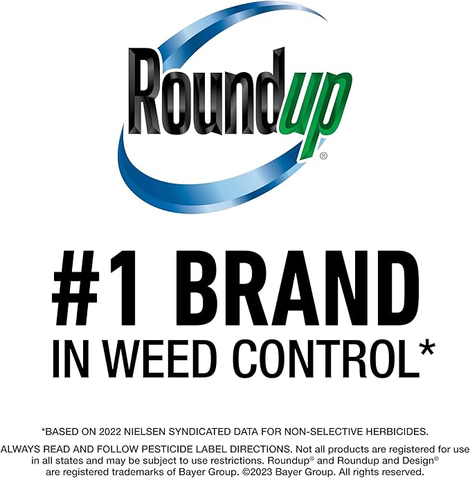 Roundup Weed & Grass Killer₄ Concentrate, Use in and Around Flower Beds, Walkways and Other Areas of Your Yard, 16 fl. oz.