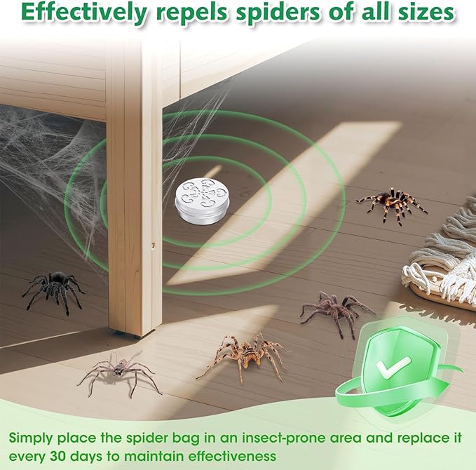 4 Pack Spider Repellent Indoor for Car Engines, Peppermint Oil, Naturally Spider Killer and No-Toxic Stay Away Spider Traps Indoor, Rat, Roach, Mosquito, Bugs & Other Pest Stay Away Spider Spray