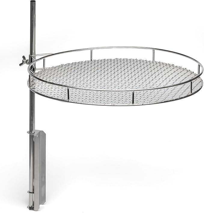 Stainless Steel Attachable Grill for Smokeless Firepit - 18 Inch - Open Fire Cooking Rack for Wood Burning Fire Pit, Camping, Bonfire, BBQ & Backyard - Compatible Only with Stainless Steel Firepit