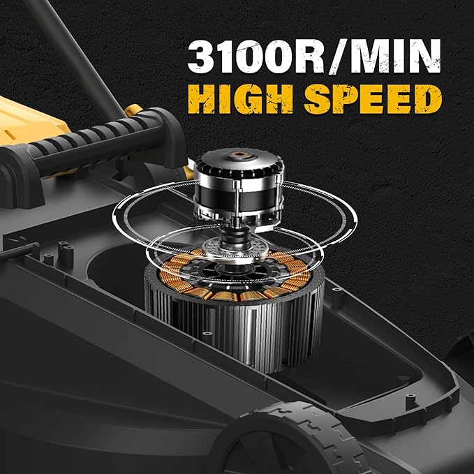 Electric Lawn Mower Corded, 13 Inch 11-Amp Lawn Mowers with 8 Gallon Collection Bag, 3-Position Cutting Height Adjustment for Lawn Care