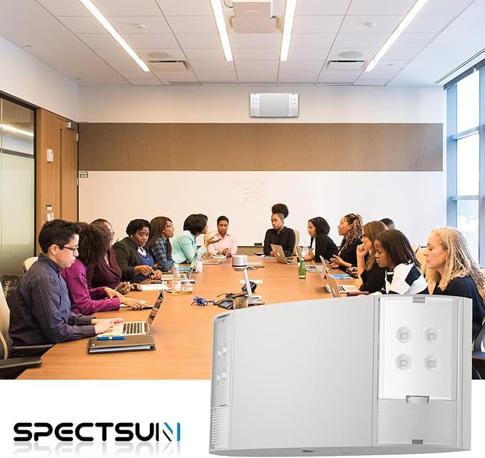 Spectsun 8 Pack LED Emergency Lights with Battery Backup - Two Square Head White Commercial Emergency Exit Light Fixtures - UL Listed - AC 120/277V - Hardwired for Business/Home