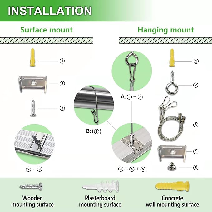 8Pack 8FT LED Shop Light Garage Light,100W 6000K White Light 15000LM Super Bright,Hanging/Surface Mount,Linkable T8 LED Tube Lights for Garage,Warehouse, Workshop,Plug and Play