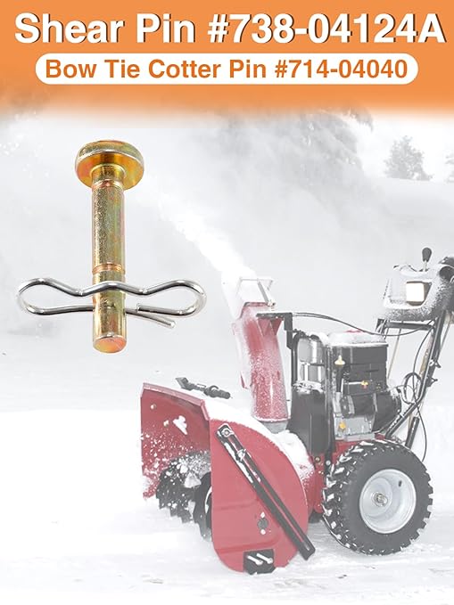 Biggun 20 Sets of Shear Pins & Cotter Pins for Snowblower - 738-04124 and 714-04040 Replacement Shear Pin Kits Compatible with MTD Craftsman Cub Cadet Troy Bilt Snowblowers