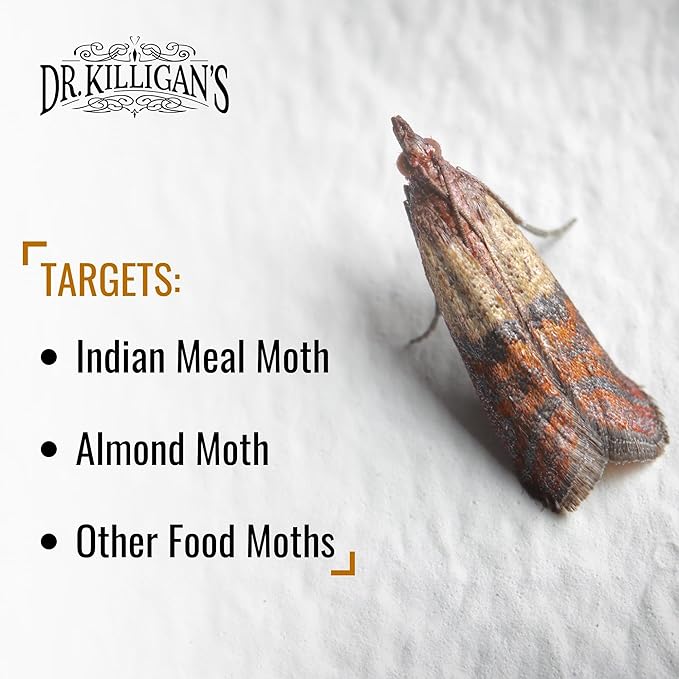 Dr. Killigan's Premium Double Potent Pantry Moth Traps with Pheromones Prime, Sticky Indian Meal Moth Traps for House, How to Get Rid of Moths in House, Organic Moth Pheromone Traps (20 Pack, Blue)