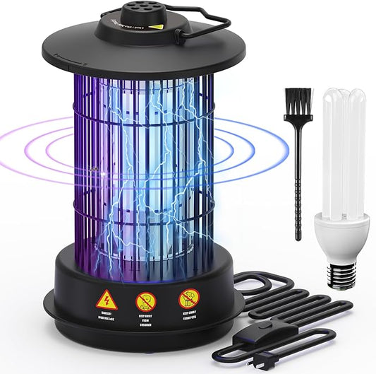 Bug Zapper - Bug Zapper Outdoor & Indoor with Switch Fly Zapper 4200V Extension 6.56 Ft Cord Mosquito Zapper Outdoor Mosquito Killer Fly Traps Insect Killer for Backyard Patio Home Camping, Plug-in