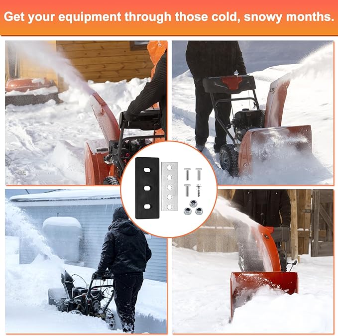 Cenipar 1/4" Snow Blower Impeller Modification Kit-4-Blade Universal-for Modifies 2-Stage Machine, Improve Efficiency of The Snow Blower(4)